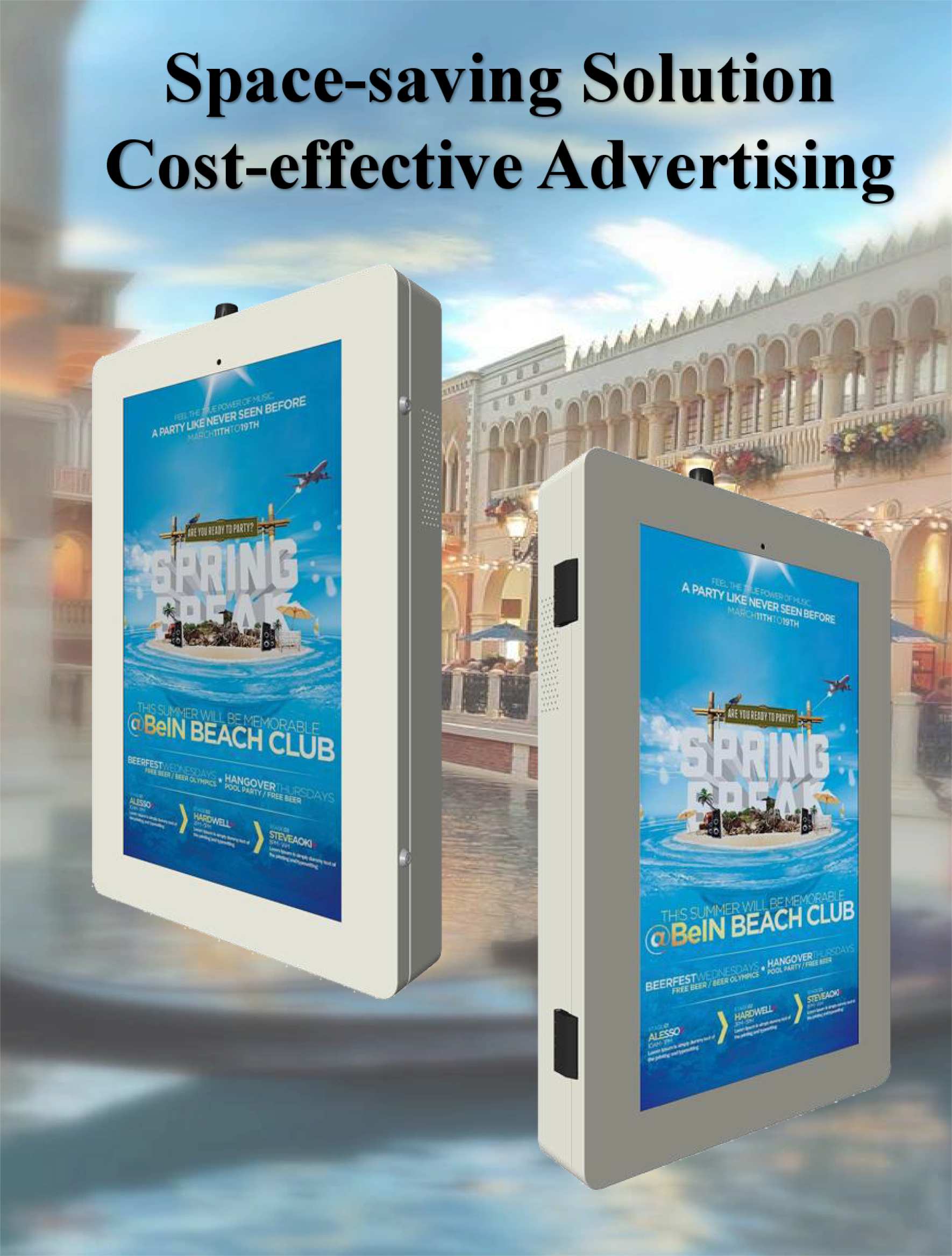 32 Inches Ultra Slim Wall-mounted Outdoor Digital Signage for Hotel