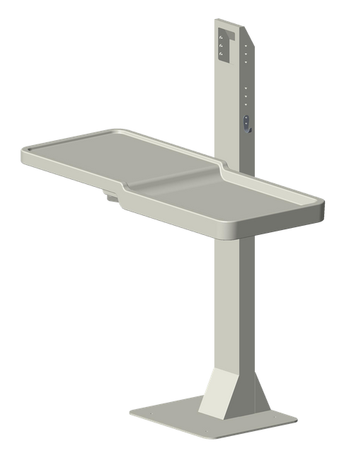 Durable Modern Self-Service Floor Stand with Shelf