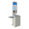 Modern Self-checkout Kiosk Floor Stand with Vertical Cabinet