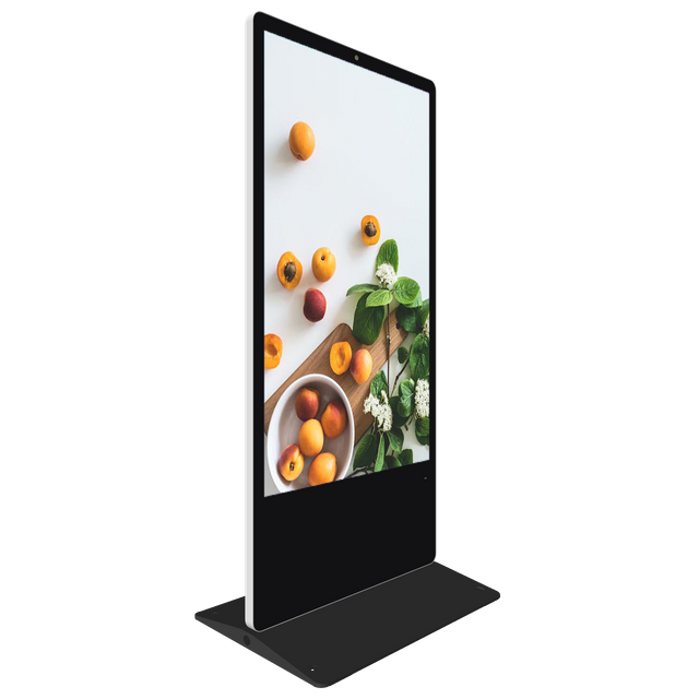  700 Nits Black 75-Inch Floor Standing Digital Signage for Airport 