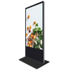  700 Nits Black 75-Inch Floor Standing Digital Signage for Airport 