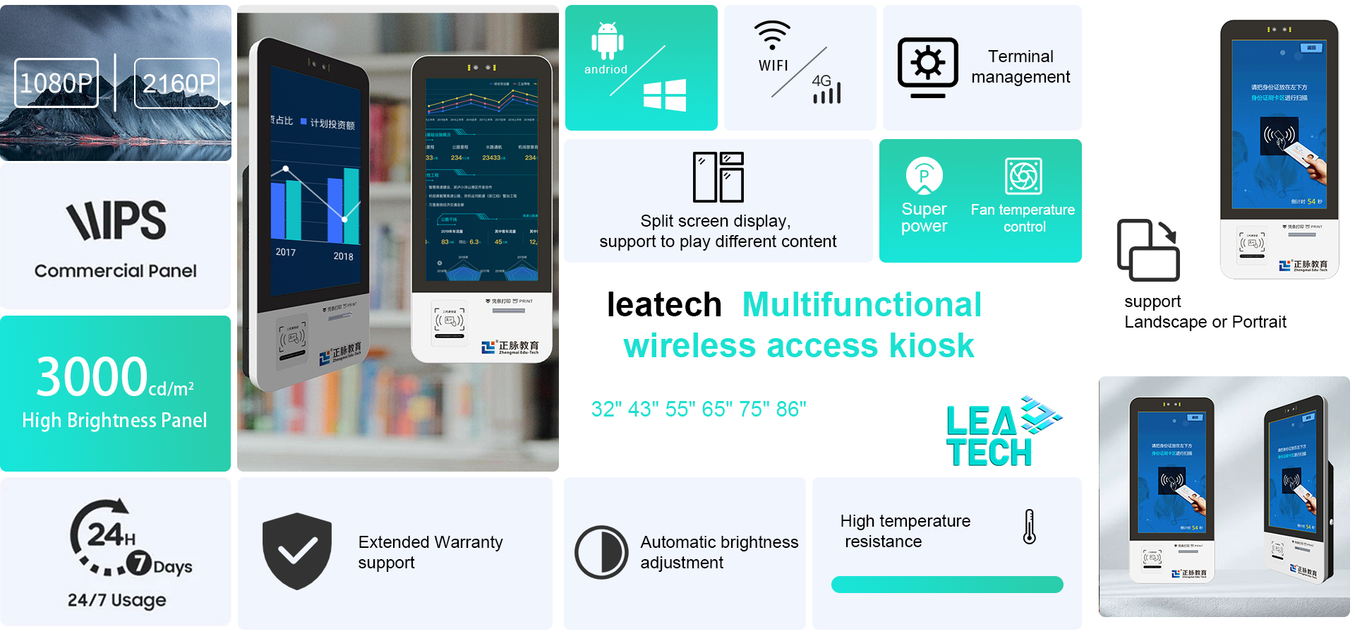 Multifunctional Wireless Access Kiosk Navigation Bar