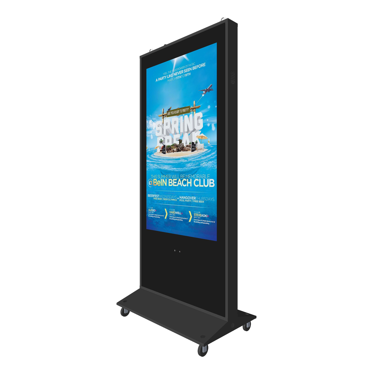55 inches freestanding outdoor digital signage