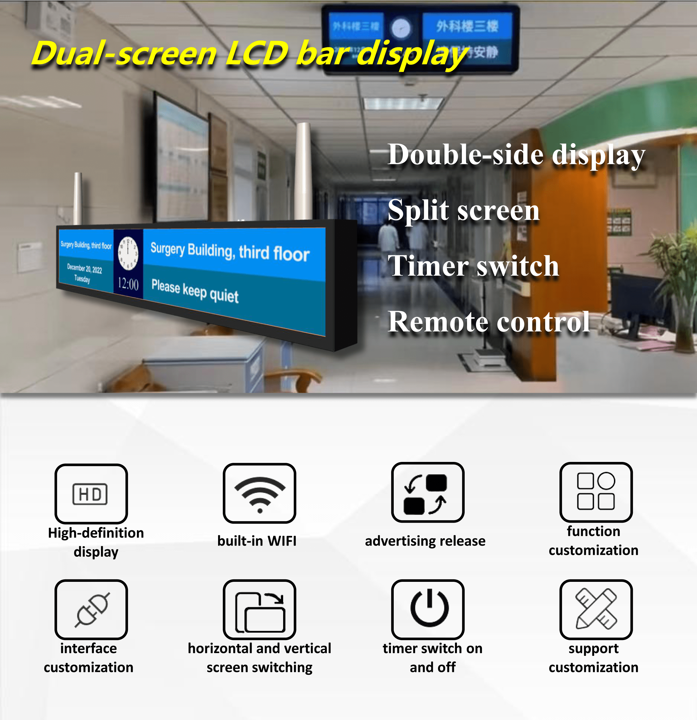 Dual-Screen Lcd Bar Display Introduction